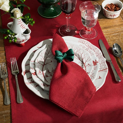 Juliska 18" x 90" Ruby Berry Scallop Table Runner