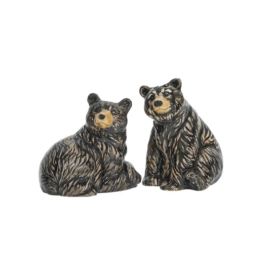 Juliska Black Bear Salt and Pepper Shakers Set/2pc Clever Creatures