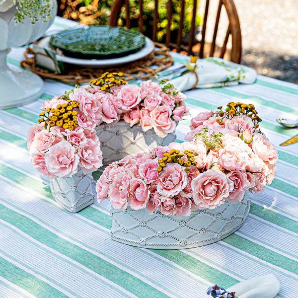 Juliska Whitewash Half Circle Vase Berry & Thread Petite Parterre Garden Set/2