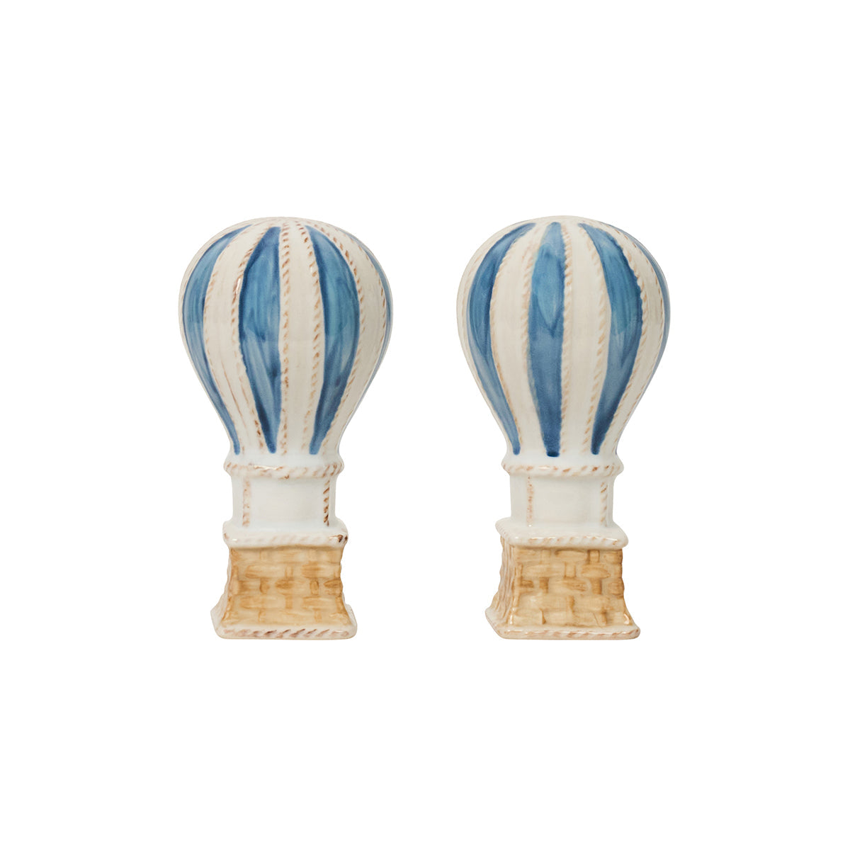 Juliska Chambray Hot Air Balloon Salt & Pepper Shakers L'Amour Toujours