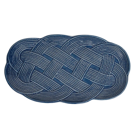 Juliska Denim Hostess Tray Mystic Knot