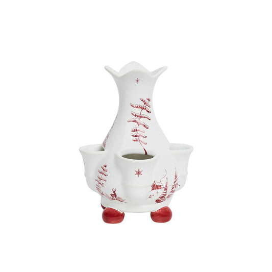 Juliska Ruby 6" Tulipiere Vase  Country Estate Winter Frolic