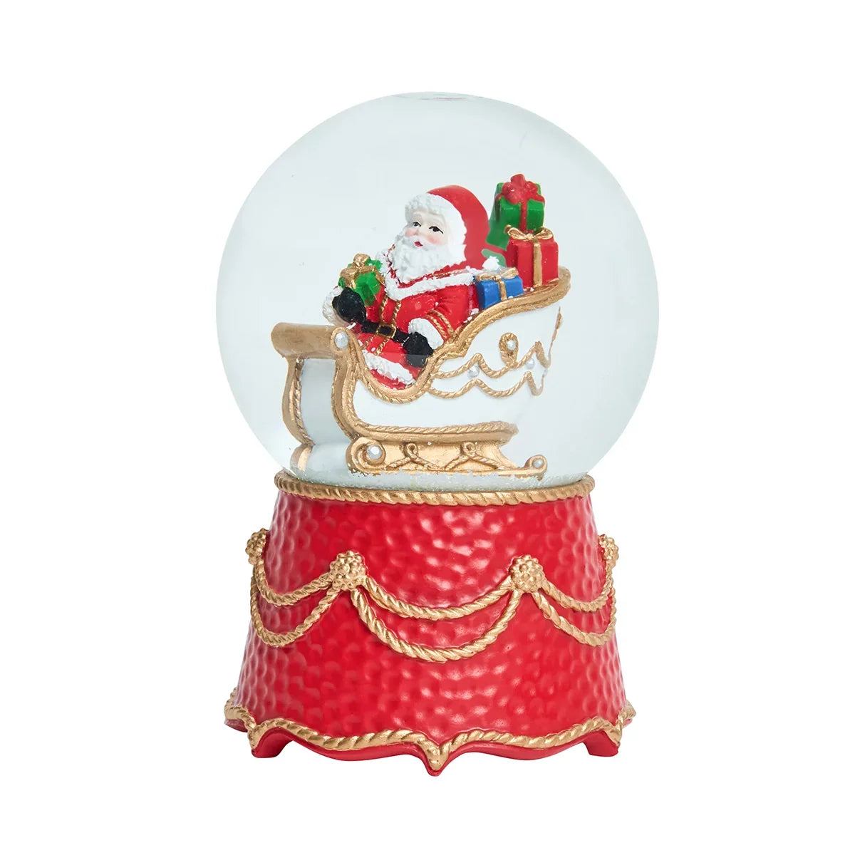 Juliska Santa in Sleigh Snow Globe Berry & Thread North Pole