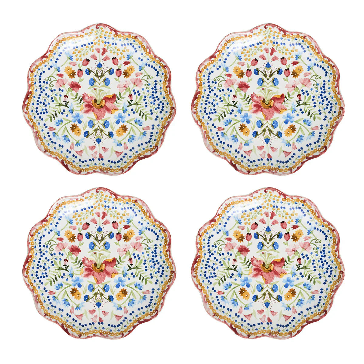 Juliska Sofia Side/Cocktail Plate Set/4 - Multi