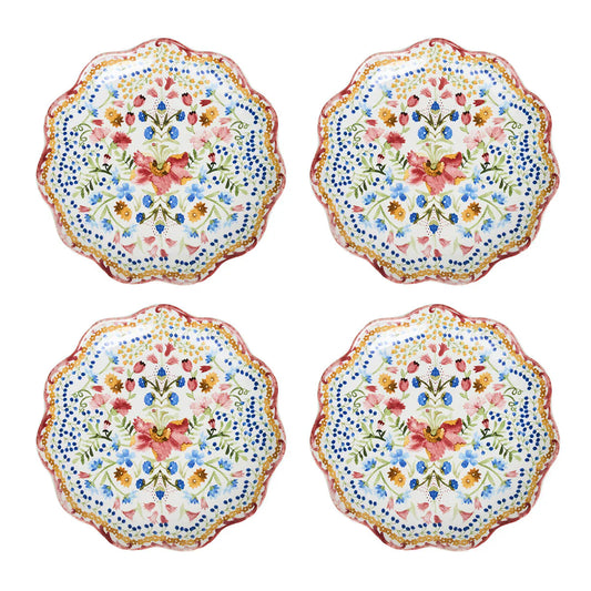 Juliska Sofia Side/Cocktail Plate Set/4 - Multi