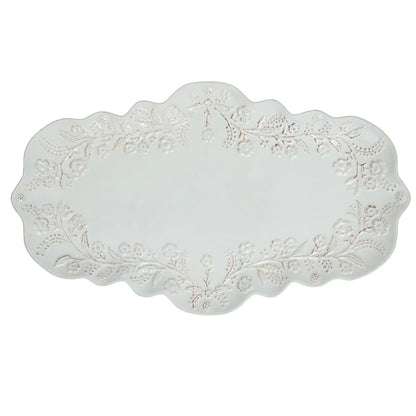 Juliska 16" Thistle Tray Berry & Thread Whitewash
