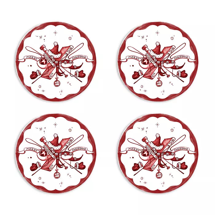 Juliska Country Estate Winter Frolic Ruby - Coaster Set/4
