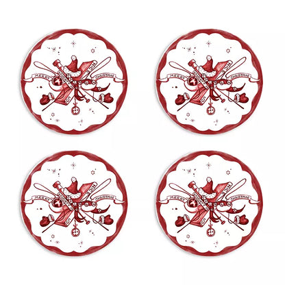 Juliska Country Estate Winter Frolic Ruby - Coaster Set/4