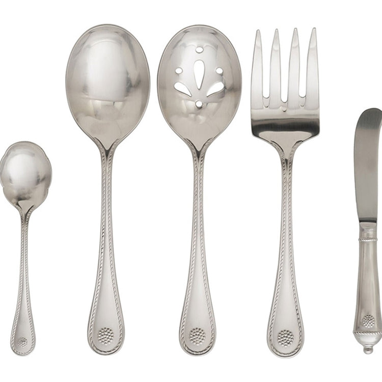 Juliska Flatware: Berry & Thread - Bright Satin - Hostess Set - 5-Piece