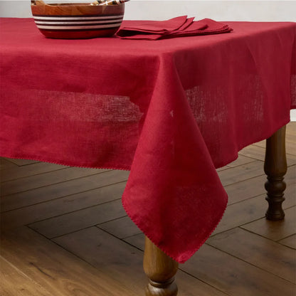 Juliska 60" x 120"  Ruby Berry Scallop Tablecloth