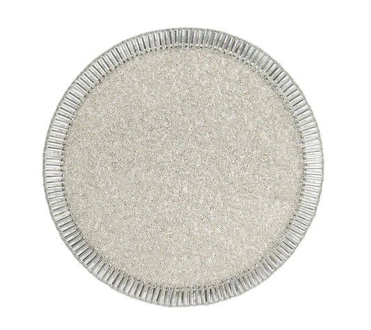 Kim Seybert Bevel Placemat in Silver & Crystal