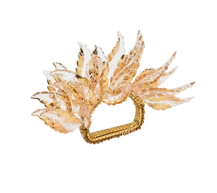 Kim Seybert Gilded Leaves Napkin Ring