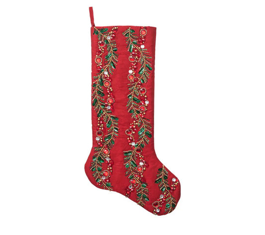 Kim Seybert Stocking: Merry & Bright in Red, Green & Gold Kim Seybert