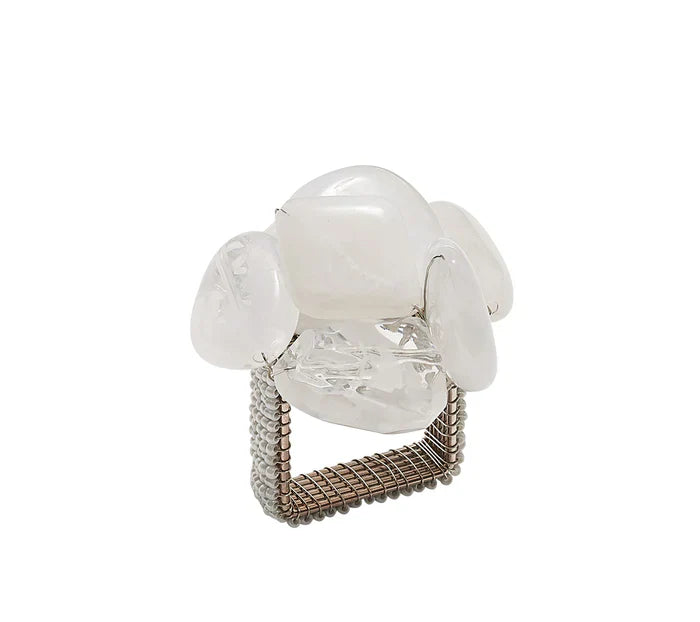 Kim Seybert White Sea Stone Napkin Ring