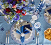 Kim Seybert Placemats: Dream Weaver in White & Blue, Set of 4