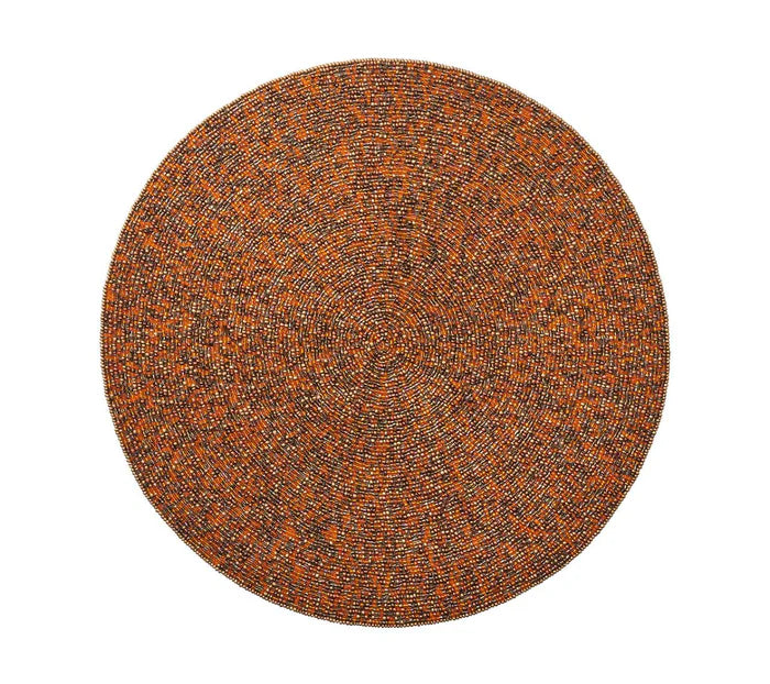 Kim Seybert Autumn Rush Placemat in Brown & Orange, Set of 4