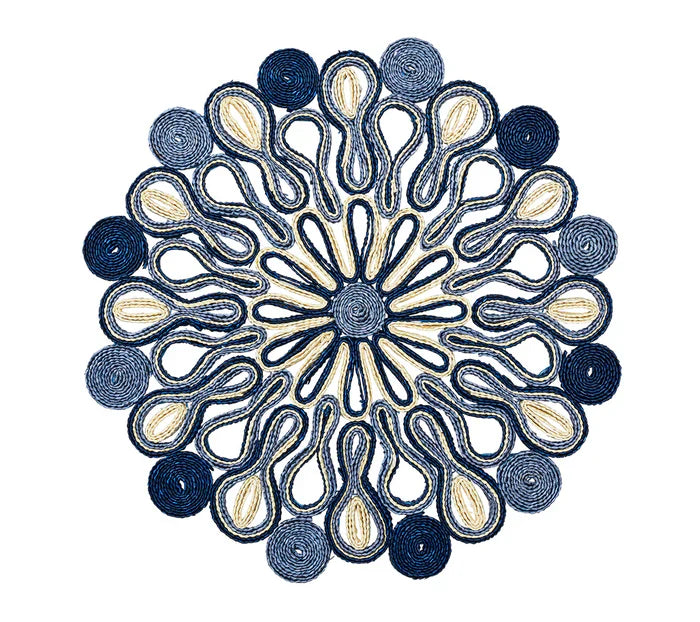 Kim Seybert Navy Marisol Placemat in Navy & Blue Set of 4