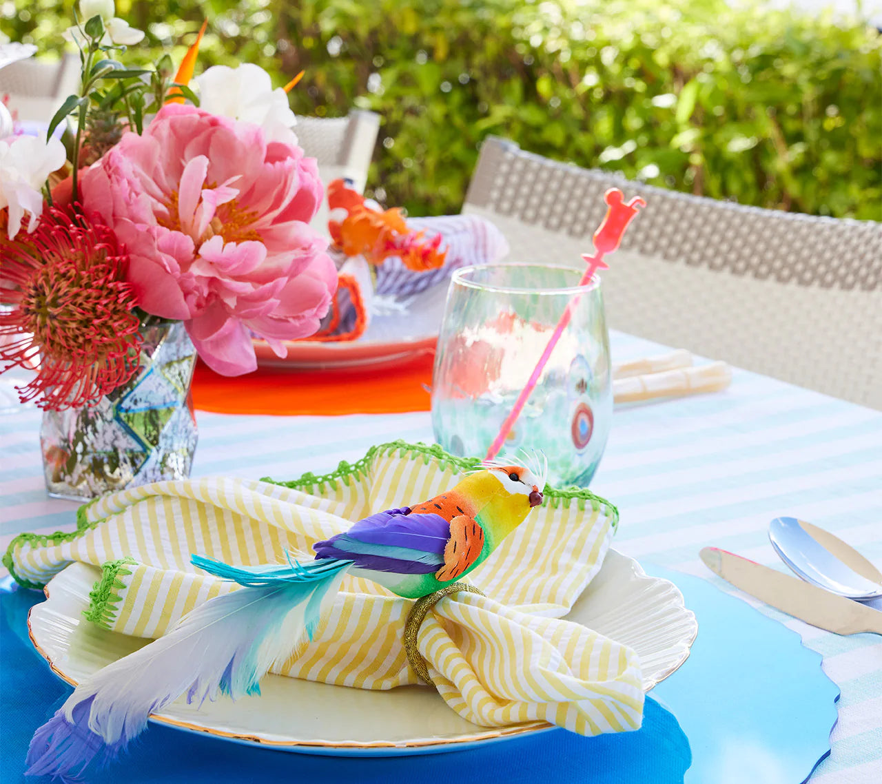 Kim Seybert Napkin Rings: Rio in Multi, Set of 4