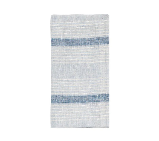Kim Seybert NPK Ribbon Stripe Blue & Ivory