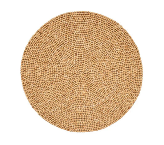 Kim Seybert Placemat: Wood Natural Round