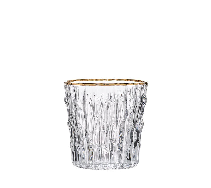 Kim Seybert Bamboo Tumbler in Clear & Gold
