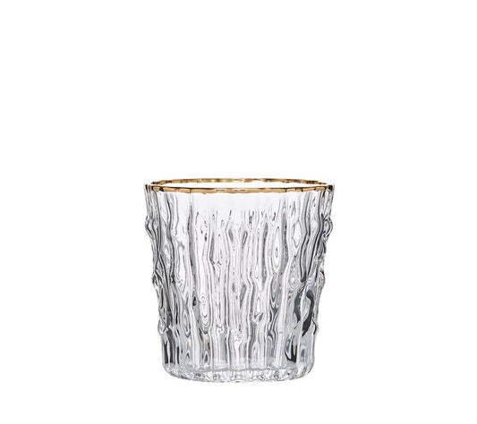 Kim Seybert Bamboo Tumbler in Clear & Gold