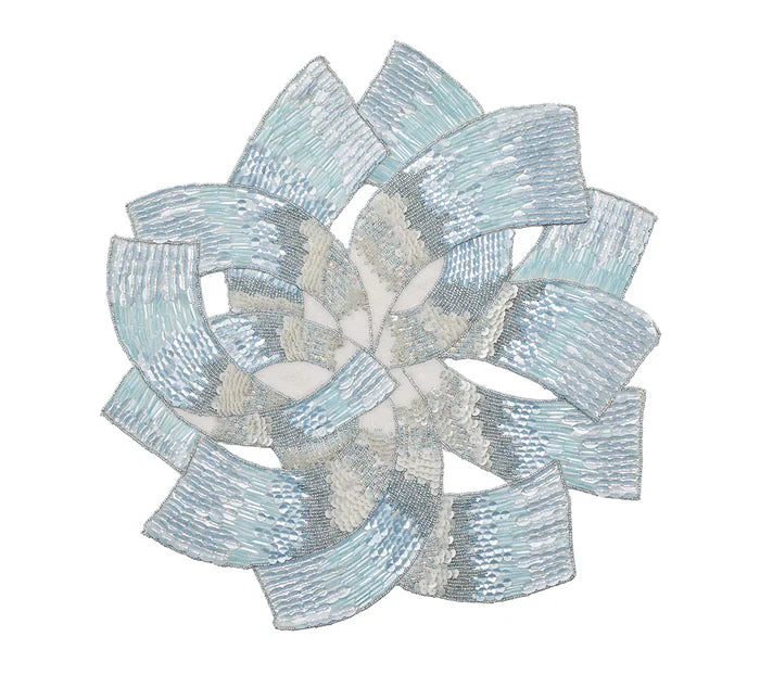 Kim Seybert Tidal Placemat in Glacier Blue