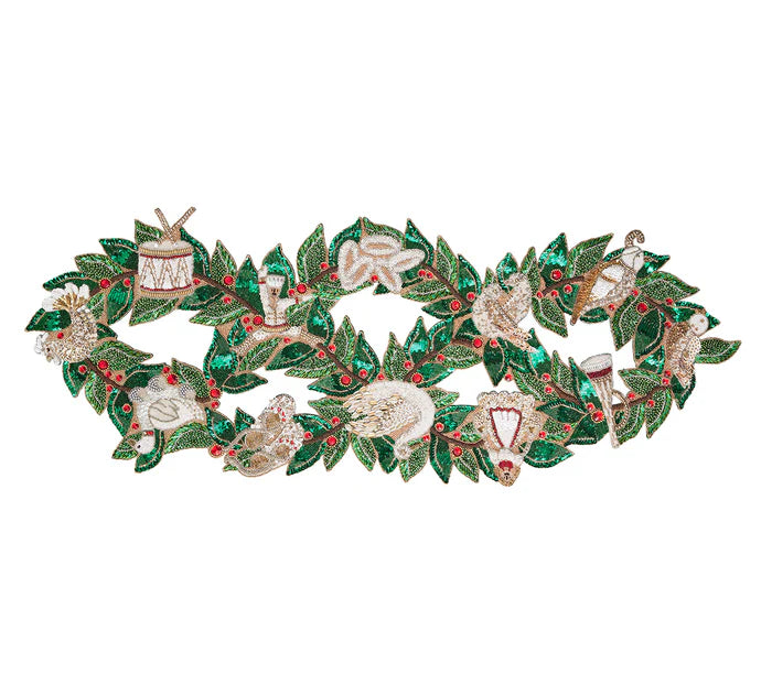 Kim Seybert Xmas Carol Placemat in Red, Green & Gold, Set of 2
