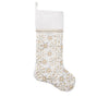 Kim Seybert Stocking: Snow Flake in White, Gold & Silver Kim Seybert