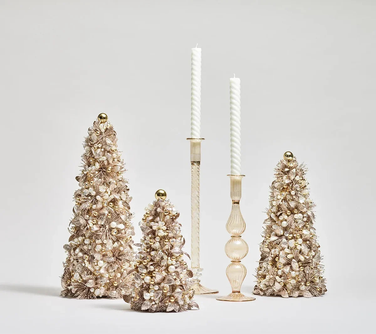 Two's Company 17" Gilded Spray Xmas Tree in Gold & Crystal