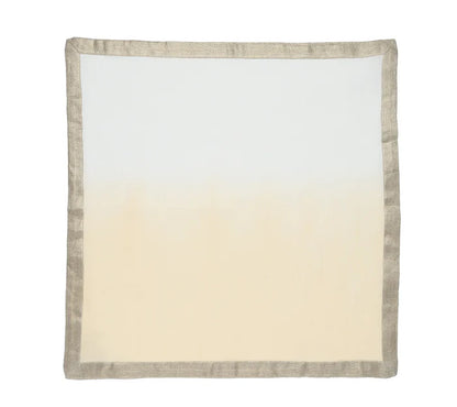 Kim Seybert Napkins: Dip Dye in White & Beige Set of 4