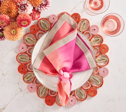Kim Seybert Sea Stone Napkin Ring in Pink