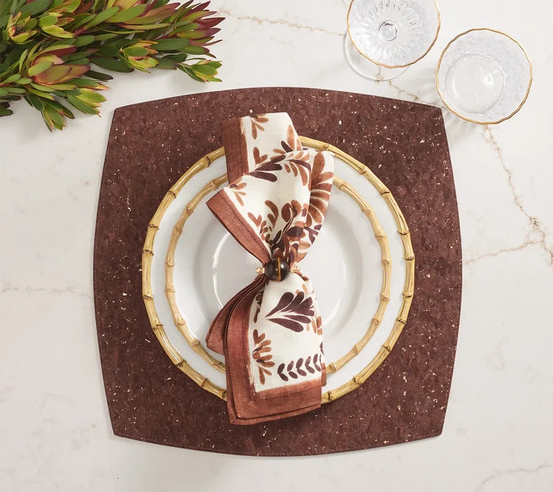 Kim Seybert Whistler Brown Gold Placemat