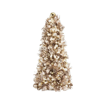 Two's Company 17" Gilded Spray Xmas Tree in Gold & Crystal