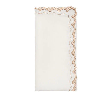 Kim Seybert Arches White Natural Napkin