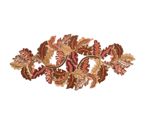 Kim Seybert Autumn Gilt Runner in Brown & Multi