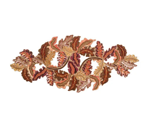 Kim Seybert Autumn Gilt Runner in Brown & Multi