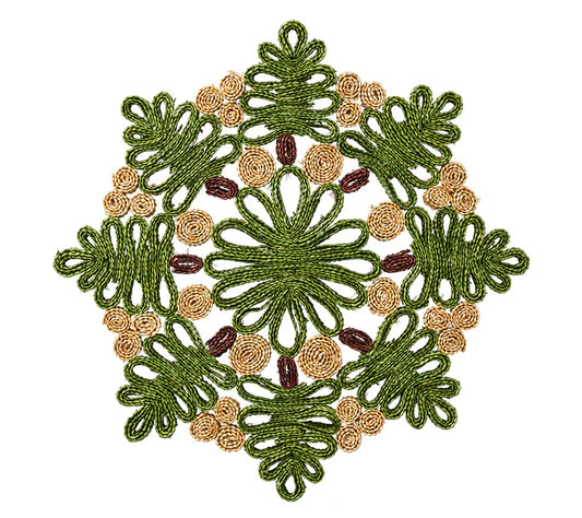 Kim Seybert Verve Placemat in Green & Natural