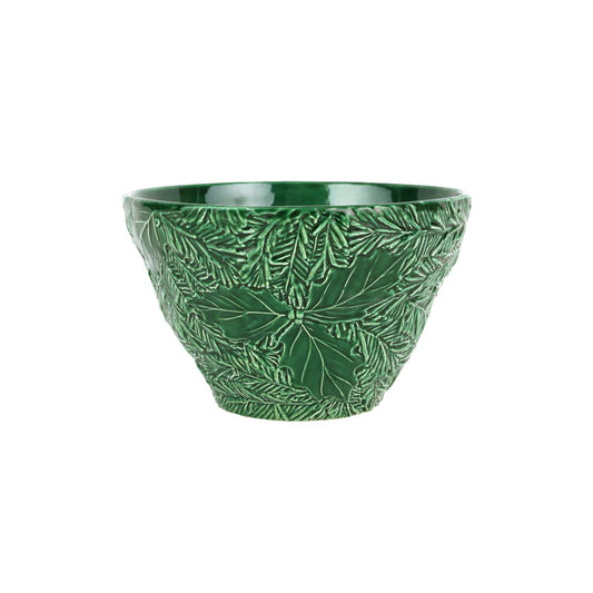 Vietri Lastra Holiday - Green Figural Small Deep Bowl