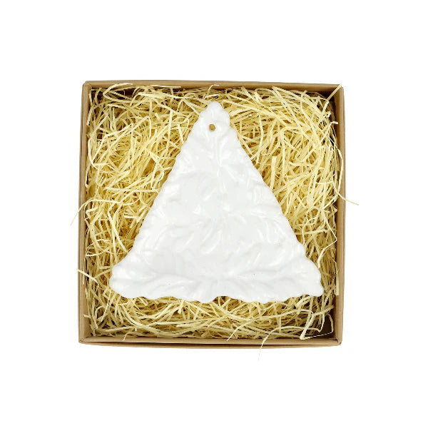 Vietri Ornament: Lastra Holiday - Figural Ornament - White