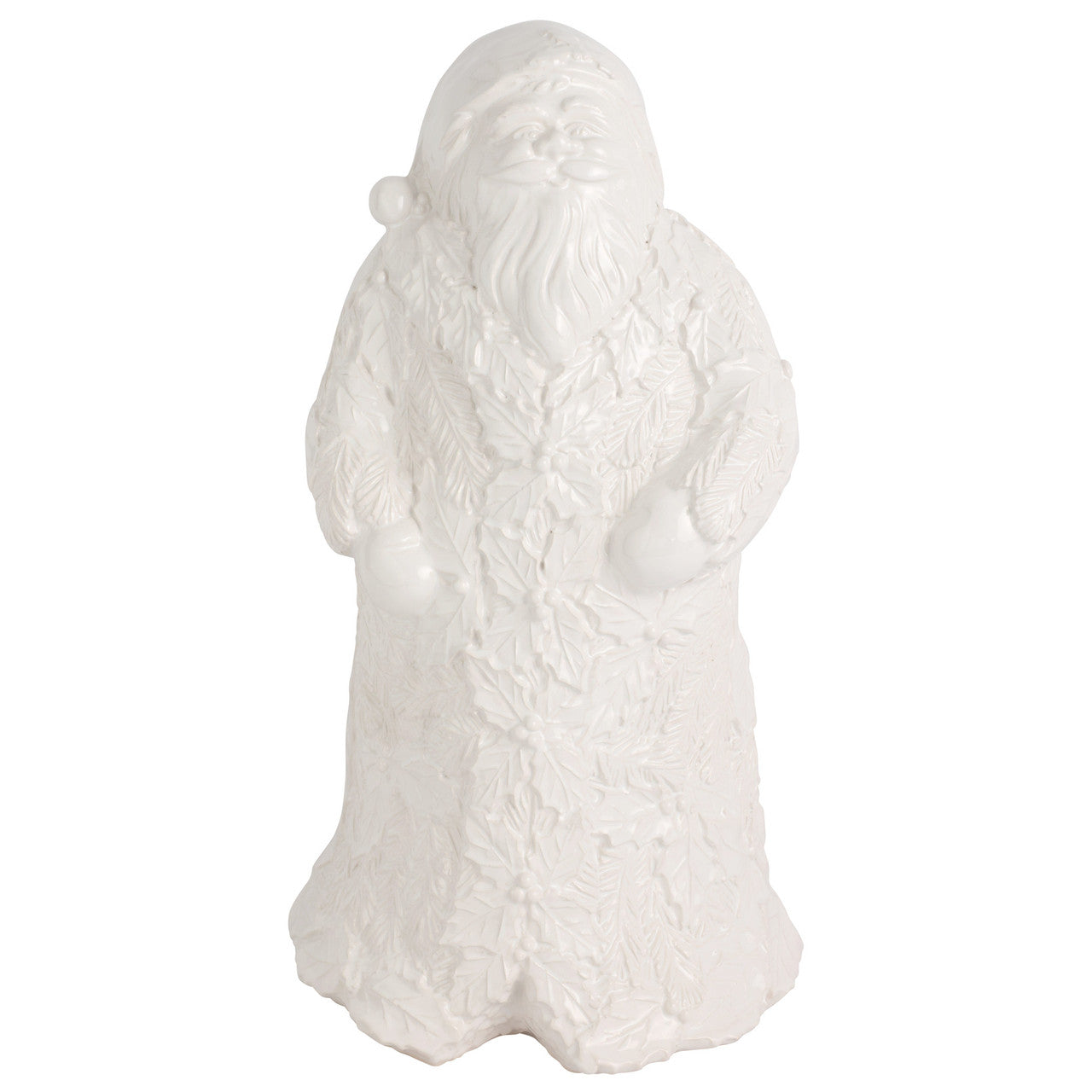 Vietri Lastra Holiday - Figural Santa with Foliage
