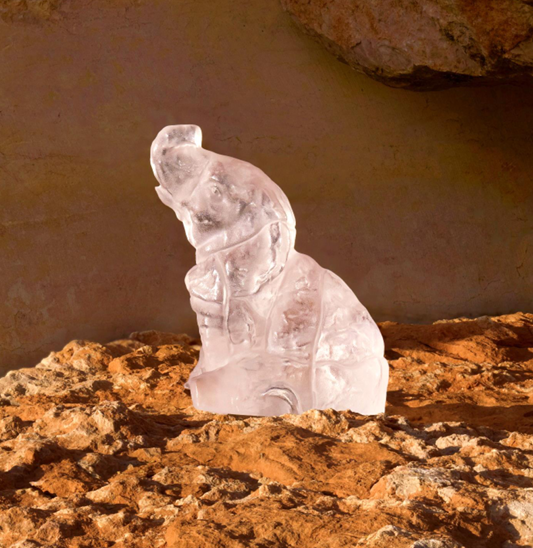 Lalique Baby Elephant Sculpture