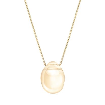 Lalique Cabochon pendant Gold luster crystal, 18K yellow gold plated