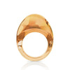 Lalique Ring - Cabochon - Amber Crystal, Size  7 3/4 (55)