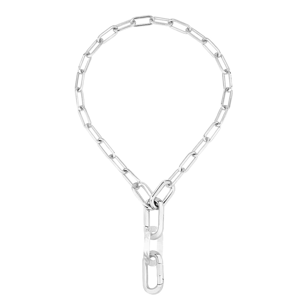 Lalique Necklace - Empreinte Animale - Clear Crystal, Silver