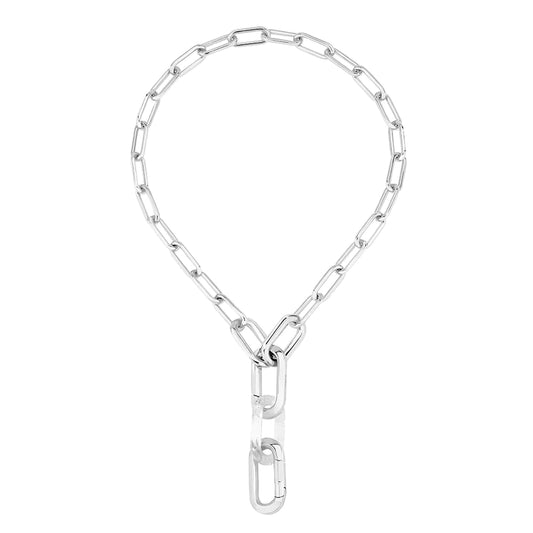 Lalique Necklace - Empreinte Animale - Clear Crystal, Silver