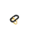 Lalique Ring - Empreinte Animale - Black Crystal, 18K Yellow Gold-Plated, Size 7