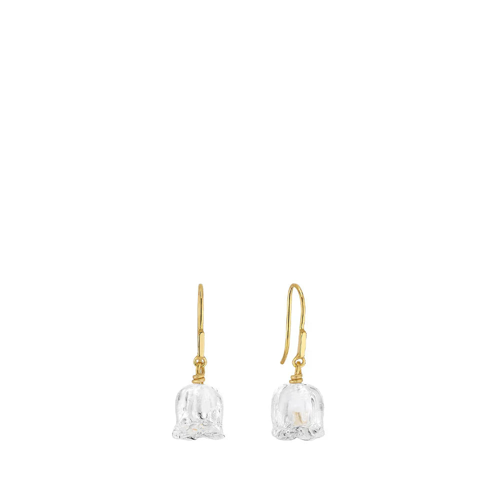 Lalique Muguet Earrings Gold Vermeil Wire