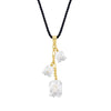 Lalique Muguet Clear & Gold Pendant Necklace