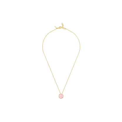 Lalique Necklace - Pivoine - Pink Pearly on Clear Crystal - Gold-Plated